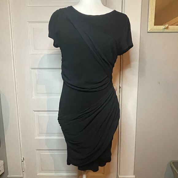 Alice + Olivia Chiffon Drape Sheath Dress - Picture 2 of 15